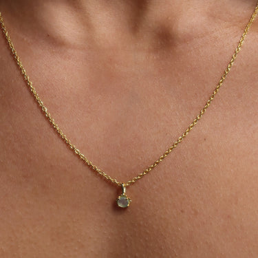 Precious Aqua Chalcedony Necklace - March - NECKLACES from STELLAR 79 - Shop now at stellar79.com