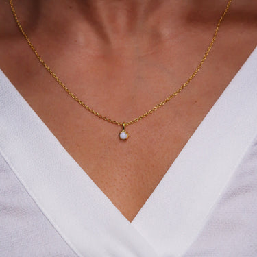 Precious White Opal Necklace - October - NECKLACES from STELLAR 79 - Shop now at stellar79.com