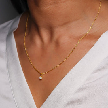 Precious White Opal Necklace - October - NECKLACES from STELLAR 79 - Shop now at stellar79.com