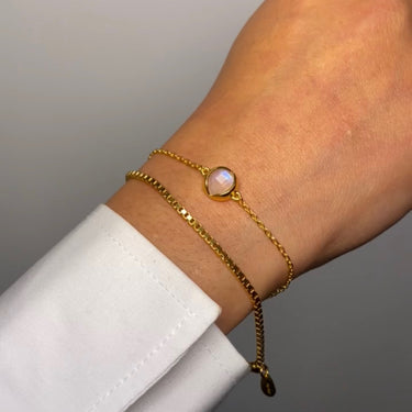 Lune Rainbow Moonstone Bracelet - BRACELETS from STELLAR 79 - Shop now at stellar79.com 