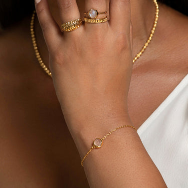 Lune Rainbow Moonstone Bracelet - BRACELETS from STELLAR 79 - Shop now at stellar79.com