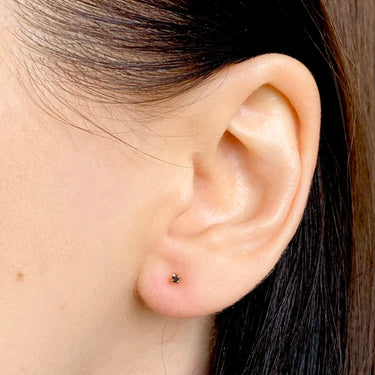 Precious Black Diamond Studs - EARRINGS from STELLAR 79 - Shop now at stellar79.com