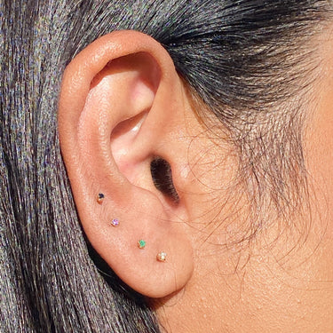 Precious Amethyst Studs - EARRINGS from STELLAR 79 - Shop now at stellar79.com