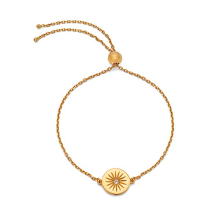 SOLEIL WHITE TOPAZ DISC BRACELET IN GOLD VERMEIL - BRACELETS from STELLAR 79 - Shop now at stellar79.com