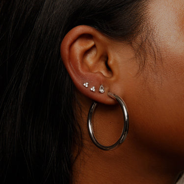 EMPOWERED HOOPS IN STERLING SILVER - EARRINGS from STELLAR 79 - Shop now at stellar79.com 
