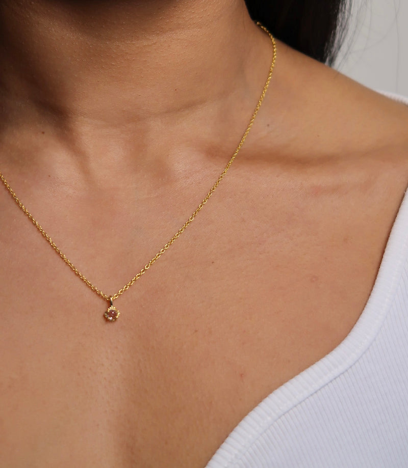 Precious White Topaz Necklace - April - NECKLACES from STELLAR 79 - Shop now at stellar79.com 