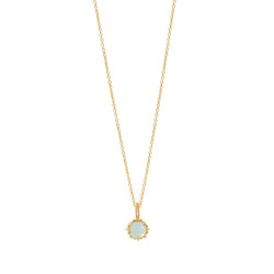 Precious Aqua Chalcedony Necklace - March - NECKLACES from STELLAR 79 - Shop now at stellar79.com 