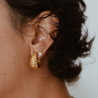 Suncatcher Hoops in Gold Vermeil