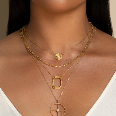 'X' Box Chain - NECKLACES from STELLAR 79 - Shop now at stellar79.com 