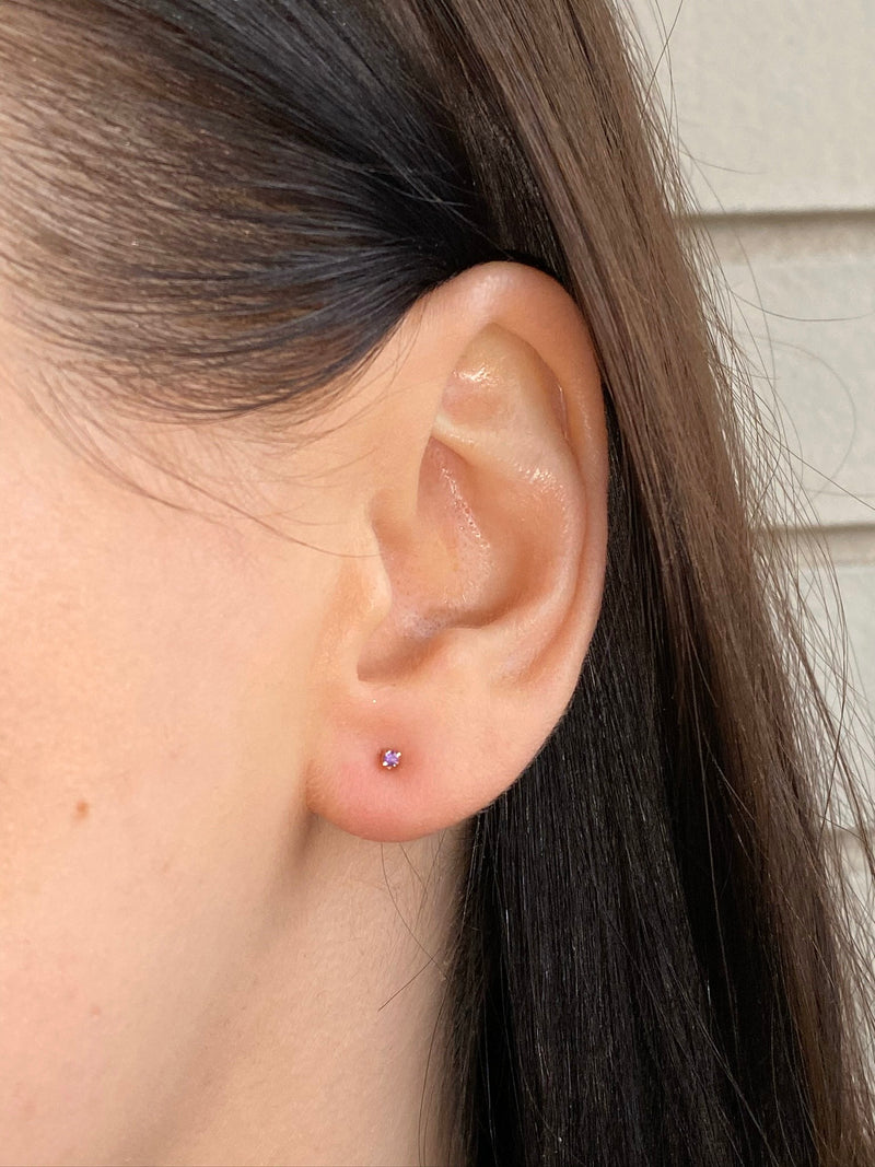 Precious Amethyst Studs - EARRINGS from STELLAR 79 - Shop now at stellar79.com 