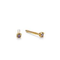 Precious Black Diamond Studs - EARRINGS from STELLAR 79 - Shop now at stellar79.com 